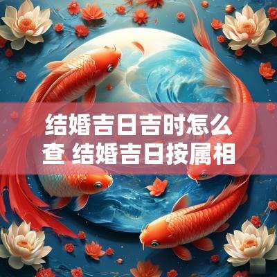 结婚吉日吉时怎么查 结婚吉日按属相怎么查