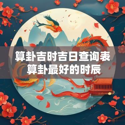 算卦吉时吉日查询表 算卦最好的时辰