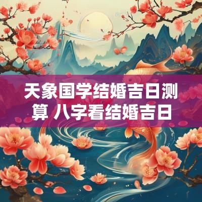 天象国学结婚吉日测算 八字看结婚吉日