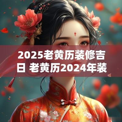 2025老黄历装修吉日 老黄历2025年装修动工最佳吉日