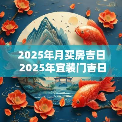 2025年月买房吉日 2025年宜装门吉日