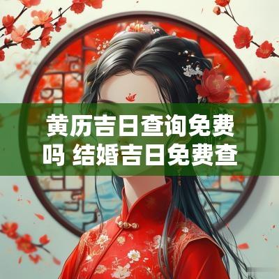 黄历吉日查询免费吗 结婚吉日免费查