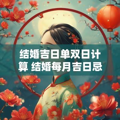 结婚吉日单双日计算 结婚每月吉日忌日