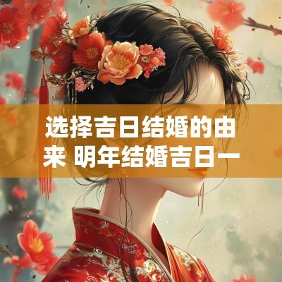 选择吉日结婚的由来 明年结婚吉日一览表