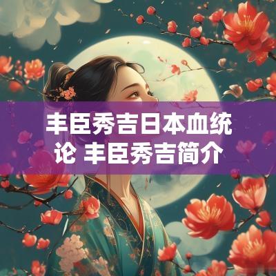 丰臣秀吉日本血统论 丰臣秀吉简介