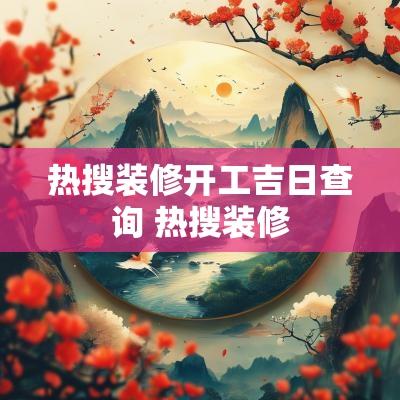 热搜装修开工吉日查询 热搜装修