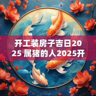 开工装房子吉日2025 属猪的人2025开工吉日