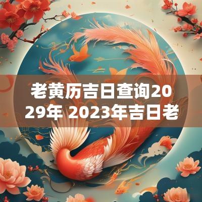 老黄历吉日查询2029年 2025年吉日老黄历