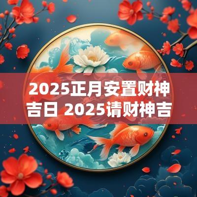 2025正月安置财神吉日 2025请财神吉日查询