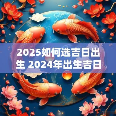 2025如何选吉日出生 2025年出生吉日吉时怎么选
