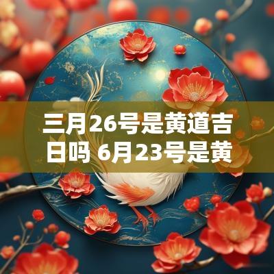 三月26号是黄道吉日吗 6月23号是黄道吉日吗