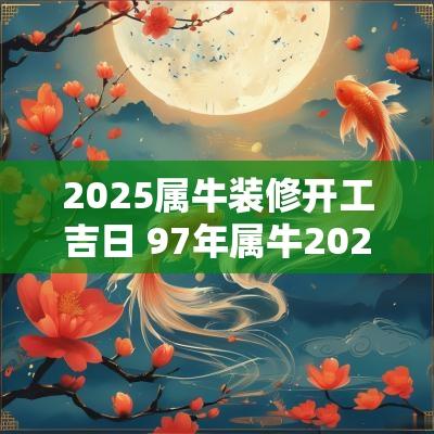 2025属牛装修开工吉日 97年属牛2025结婚吉日