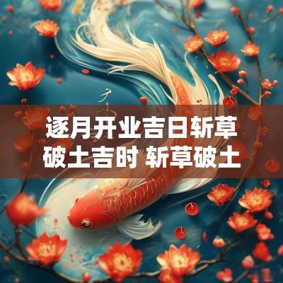 逐月开业吉日斩草破土吉时 斩草破土吉日