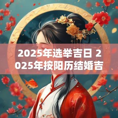 2025年选举吉日 2025年按阳历结婚吉日一览表