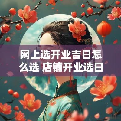 网上选开业吉日怎么选 店铺开业选日子怎么选