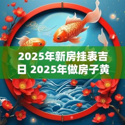 2025年新房挂表吉日 2025年做房子黄道吉日