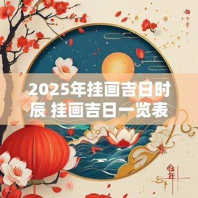 2025年挂画吉日时辰 挂画吉日一览表2025