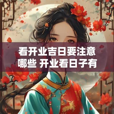 看开业吉日要注意哪些 开业看日子有什么讲究