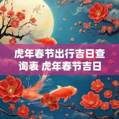 蛇年春节出行吉日查询表 蛇年春节吉日有哪些
