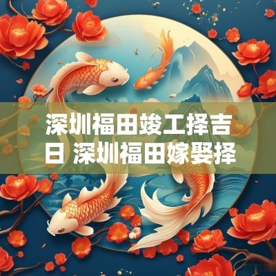 深圳福田竣工择吉日 深圳福田嫁娶择吉日