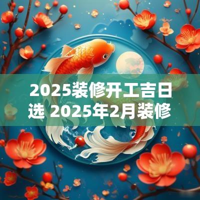 2025装修开工吉日选 2025年2月装修开工吉日