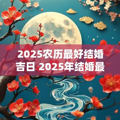 2025农历最好结婚吉日 2025年结婚最佳日期吉日