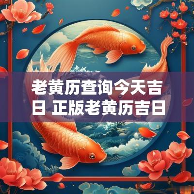 老黄历查询今天吉日 正版老黄历吉日查询