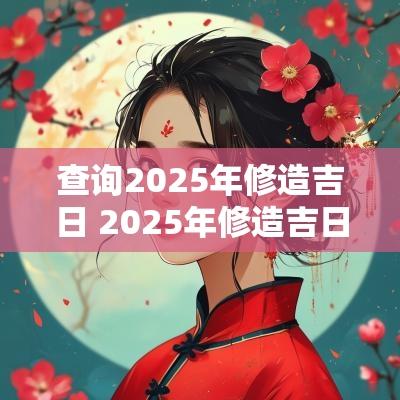 查询2025年修造吉日 2025年修造吉日查询表