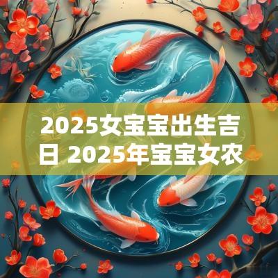 2025女宝宝出生吉日 2025年宝宝女农历3月出生哪日好
