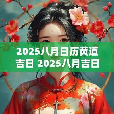 2025八月日历黄道吉日 2025八月吉日吉时