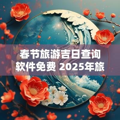春节旅游吉日查询软件免费 2025年旅行吉日查询