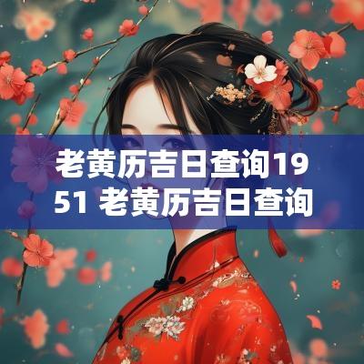 老黄历吉日查询1951 老黄历吉日查询1958