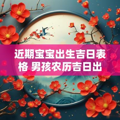 近期宝宝出生吉日表格 男孩农历吉日出生吉利