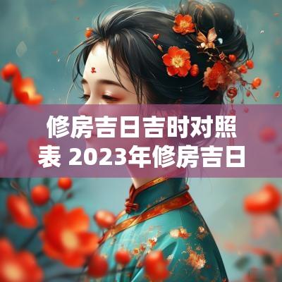 修房吉日吉时对照表 2025年修房吉日一览表
