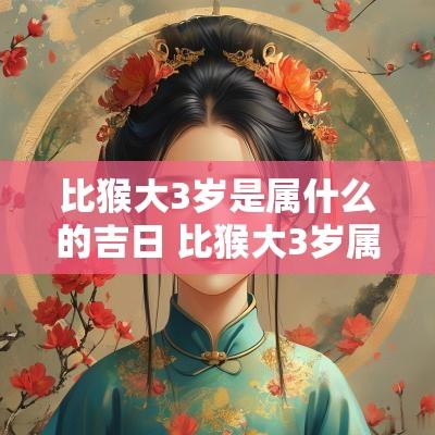 比猴大3岁是属什么的吉日 比猴大3岁属什么生肖
