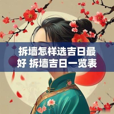 拆墙怎样选吉日最好 拆墙吉日一览表