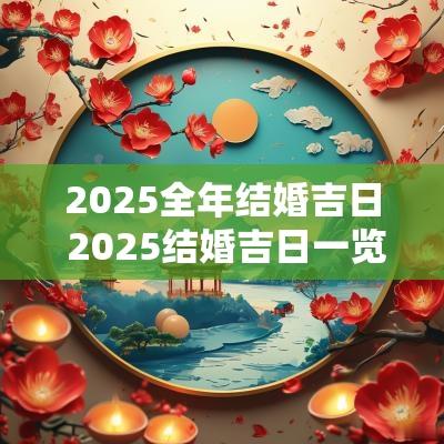 2025全年结婚吉日 2025结婚吉日一览表