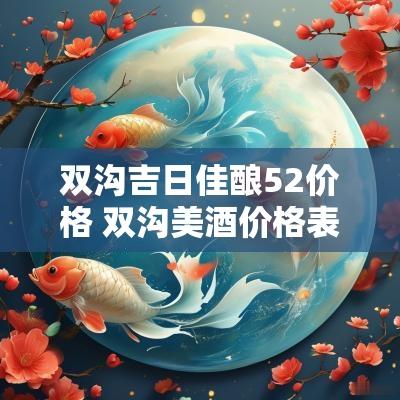 双沟吉日佳酿52价格 双沟美酒价格表