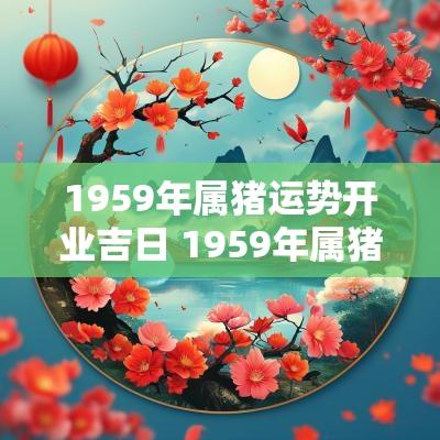 1959年属猪运势开业吉日 1959年属猪今年运势