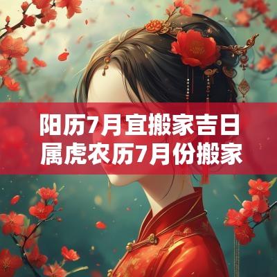 阳历7月宜搬家吉日 属虎农历7月份搬家吉日最好