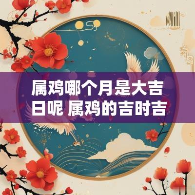 属鸡哪个月是大吉日呢 属鸡的吉时吉日怎么选