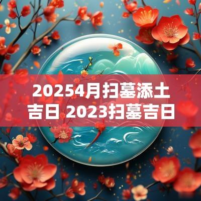 20254月扫墓添土吉日 2025扫墓吉日四月
