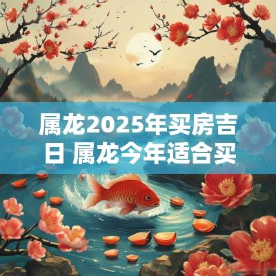 属龙2025年买房吉日 属龙今年适合买房吗