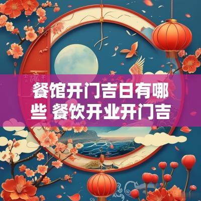 餐馆开门吉日有哪些 餐饮开业开门吉日推荐