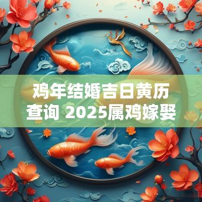 鸡年结婚吉日黄历查询 2025属鸡嫁娶吉日查询