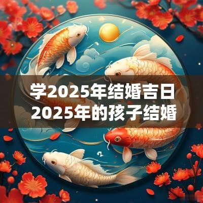学2025年结婚吉日 2025年的孩子结婚吉日