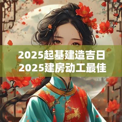 2025起基建造吉日 2025建房动工最佳吉日