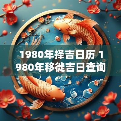 1980年择吉日历 1980年移徙吉日查询