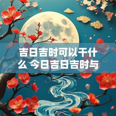 吉日吉时可以干什么 今日吉日吉时与方位