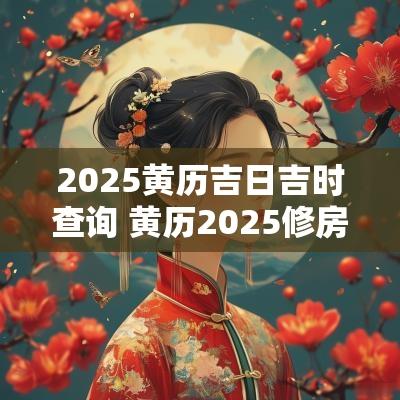 2025黄历吉日吉时查询 黄历2025修房吉日查询